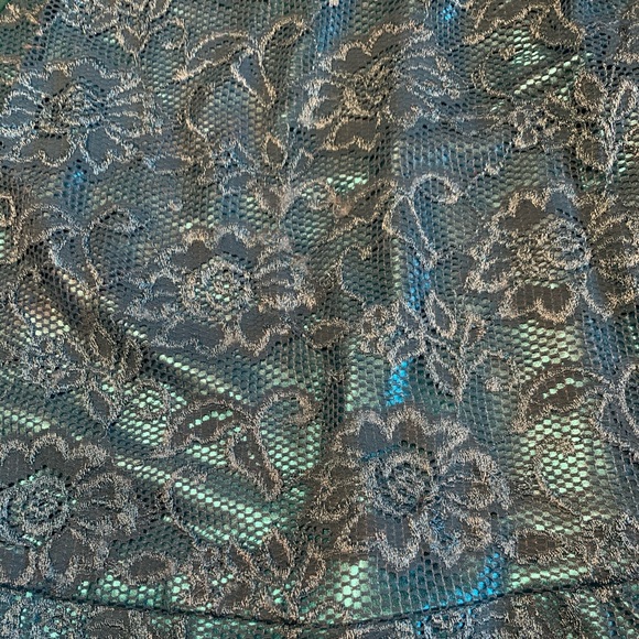 Mesh sleeve flower lace like shiny dance costume. - Picture 5 of 8